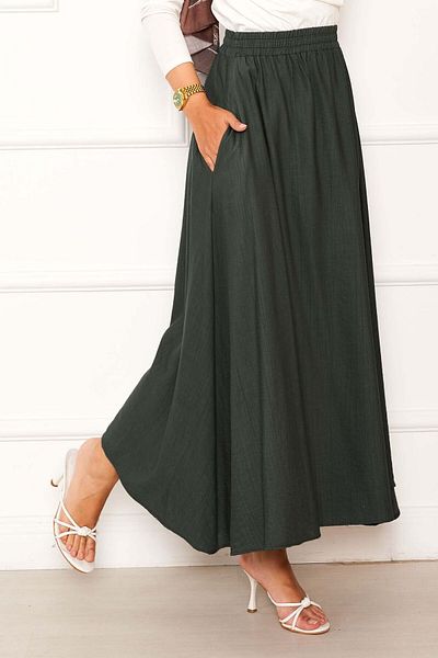 EBRUTESETTÜR Elastic waist pocket detailed skirt
