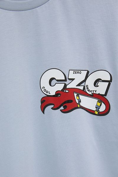 Cansın Mini Tricou cu gât turnat pentru băiat cu text imprimat 20918