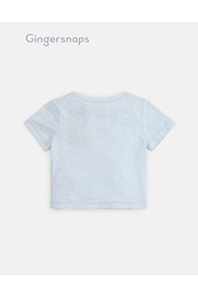 Gingersnaps Boys' Short Sleeve T-Shirt with Front Buttons