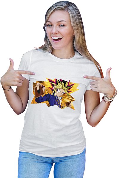 OEM Tricou dama Yu-Gi-Oh! Card Yugi Mutou Anime Kazuki Takahashi