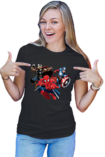 OEM Tricou dama Spiderman Captain America Thor Fly Hero Cool