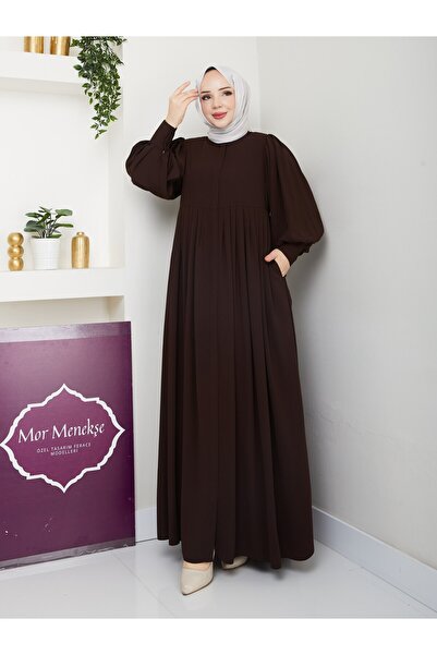 Mor Menekşe Mihra Model Ferace