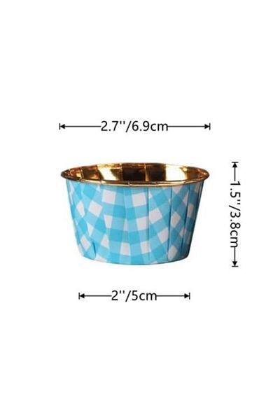 Pastaland Cupcake/Muffin/Suffle Cake Capsule Blue Patterned 50 Liters
