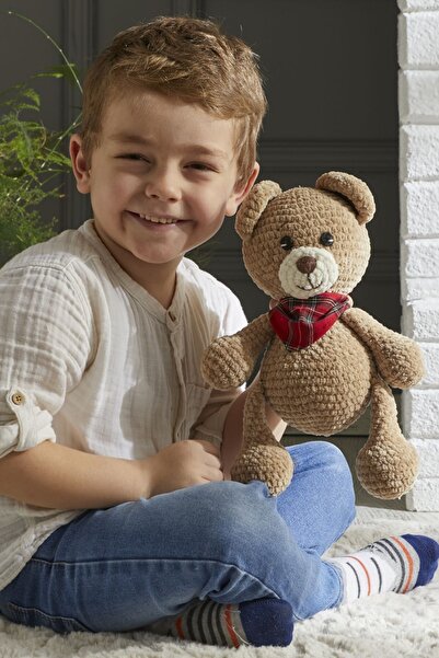 CAPELLA TOYS Sevimli El Yapımı Örgü Oyun ve Uyku Arkadaşı Ayı Bobi