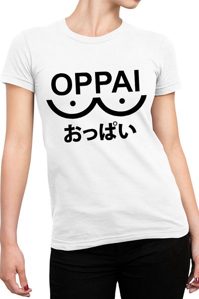 OEM Women's T-shirt One-Punch Man Oppai Saitama Meme Logo