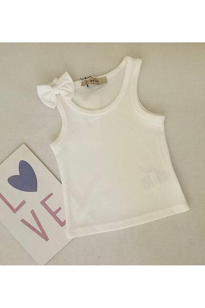 SANTRALBEBE Girl's Bow Strap Crop Badi