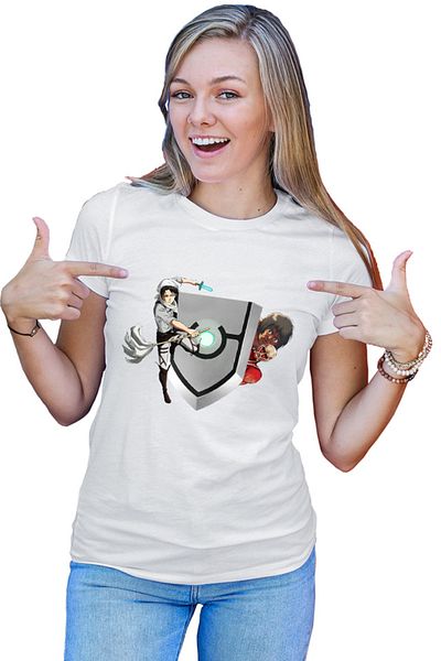 OEM Tricou dama Rising of the Shield Hero Levi Attack on Titan Collosal Clean Naofumi