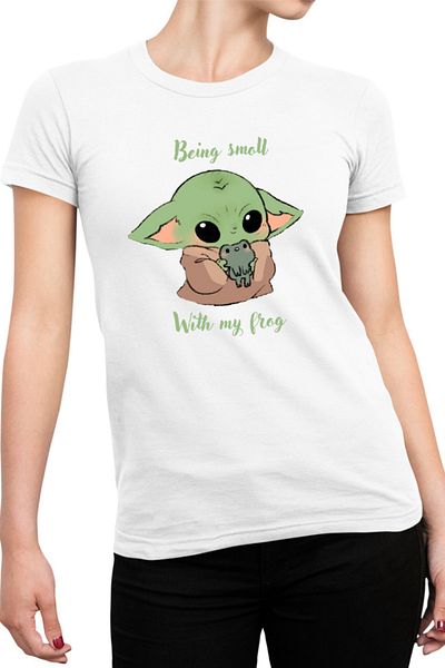 OEM Tricou dama Baby Yoda Frog Eat Kawaii