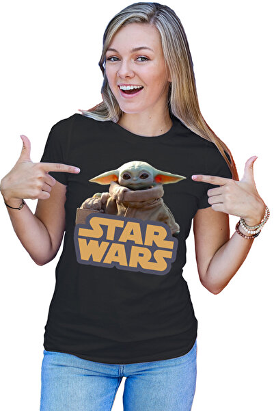 OEM Tricou dama Star Wars Baby Yoda Cute Small Logo Power