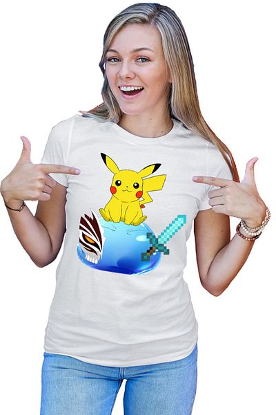 OEM Tricou dama TenSura Slime Isekai Pikachu Ichigo Ghoul Minecraft