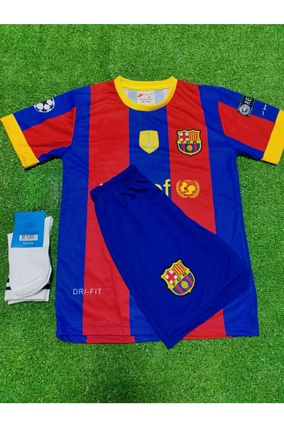 seonglobal 2011 Βαρκελώνη μπορντό Lionel Messi Παιδική φανέλα Σετ 3 φανέλα+σορτς+βραχιολάκι