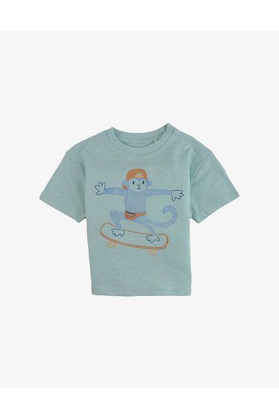 Gingersnaps Infant Boys' T-Shirt with Monkey Print