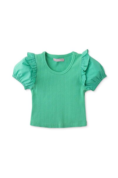 Gingersnaps Girls' Solid Puff Sleeve Blouse for Infants