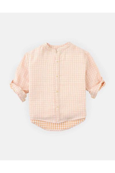 Gingersnaps Boys' Long Sleeve Checkered Button-Up Shirt