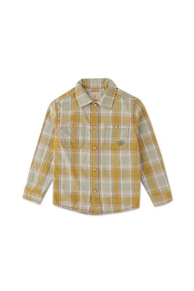 Gingersnaps Boys' Striped Long Sleeve Shirt with Front Pockets