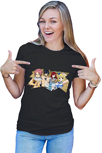 OEM Tricou dama Fairy Tail Best Friends Funny Cat Anime