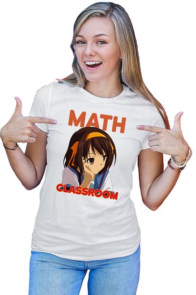 OEM Tricou dama Haruhi Suzumiya Math Classroom Anime Comedy Highschool
