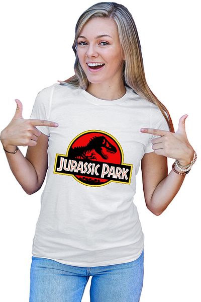 OEM Tricou dama Jurassic Park Logo Dinossaurs