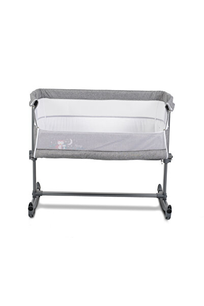 Cangaroo Always Together Co-Sleeper Crib with Rocking System 90x55 Cm, Gray
