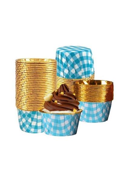 Pastaland Cupcake/Muffin/Suffle Cake Capsule Blue Patterned 50 Liters