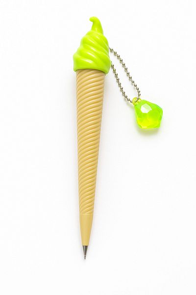 Bittox Neon Bright Stone Decorated Ice Cream Design 0.7 mm Tip Pen - Gift and Stylish