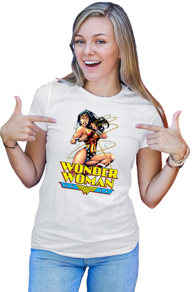 OEM Tricou dama Wonder Woman String Energy Retro Illustration American