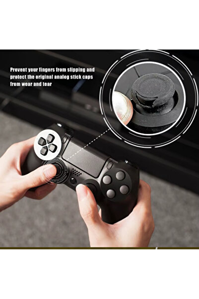 CRK TECH Ps5 Ps4 Ps3 Xbox One S x Ns 4 Çift Analog Koruyucu Mavi Gamepad Silikon Başlık