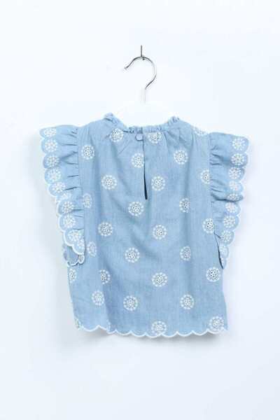 Gingersnaps Girls' Ruffled Short-Sleeve Printed Blouse