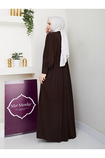 Mor Menekşe Mihra Model Ferace