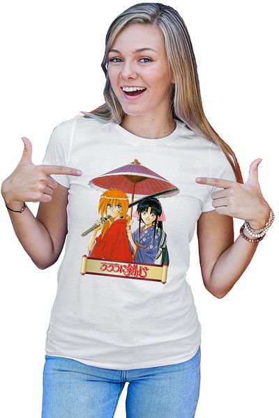 OEM Tricou dama Rurouni Kenshin Couple Umbrella Killakill