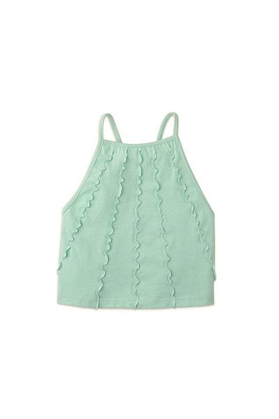 Gingersnaps Girls' Ruffled Striped Tank Top