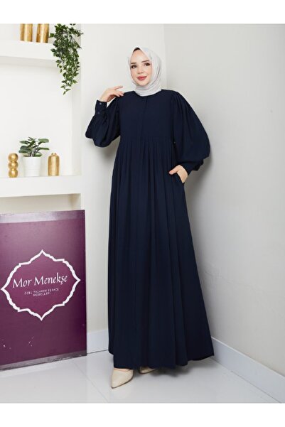 Mor Menekşe Mihra Model Ferace