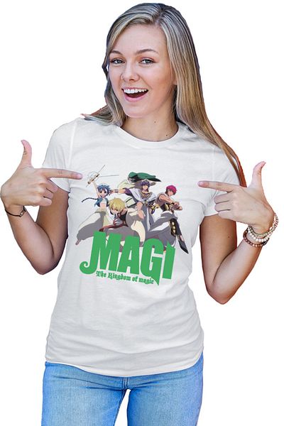 OEM Tricou dama Magi The Labyrinth of Magic Team Alladin Alibaba Sinbad Magic Anime