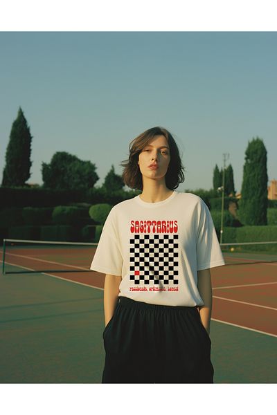SVART WEAR Unisex Oversize T-Shirt with Sagittarius Design
