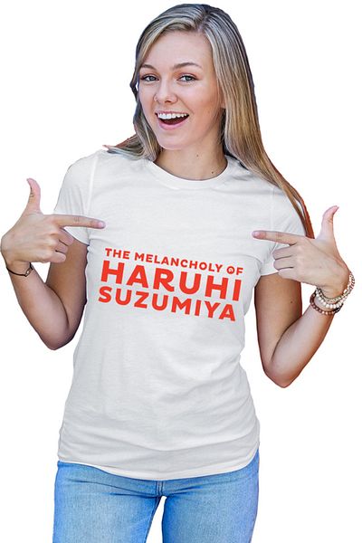 OEM Tricou dama Haruhi Suzumiya Logo Anime Weeb Cosplay Figure