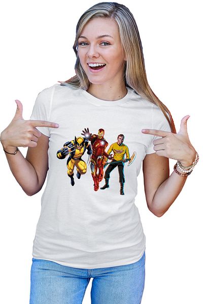 OEM Tricou dama Ironman Star Trek Wolverine Universe DC
