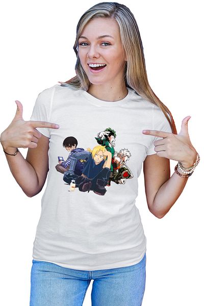 OEM Tricou dama Btooom! Kou My Hero Academia Ikuzu Katsuki Milk Force Explosion