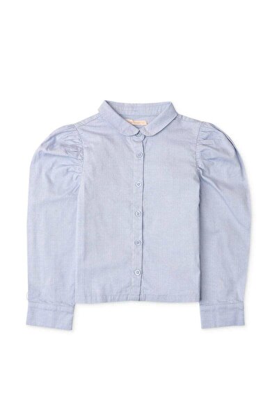 Gingersnaps بلوزة مكشكشة الكتف وأزرار أمامية للبنات