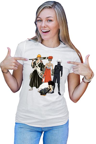 OEM Tricou dama Hoshin Engi Nataku Ichigo Bleach Kaneki Tokyo Ghoul Death Note