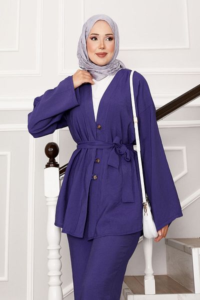 EBRUTESETTÜR Kimono Set with Belt and Buttons