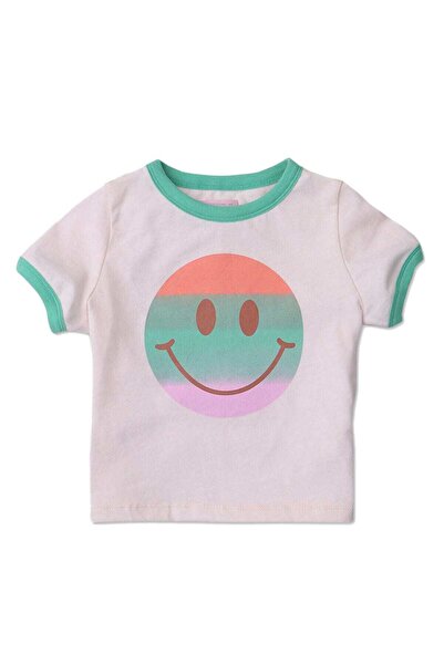Gingersnaps Girls' Short Sleeve Smile Print T-Shirt