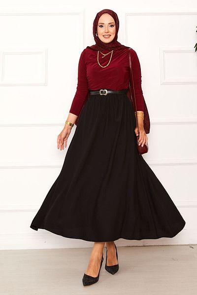 EBRUTESETTÜR Elastic waist pocket detailed skirt