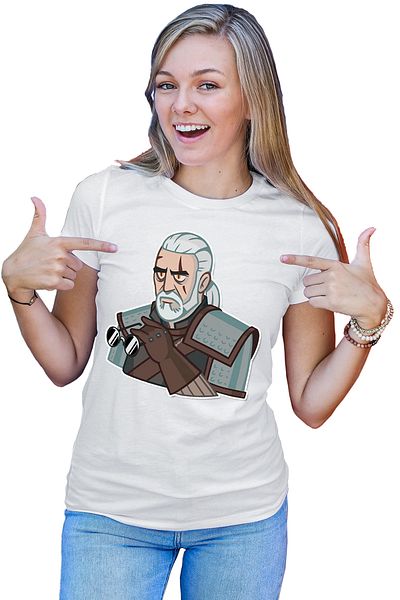 OEM Tricou dama The Witcher Andrzej Sapkowski Wild Hunt Video Game