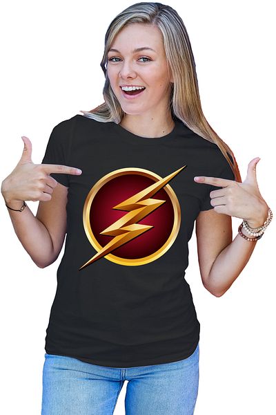 OEM Tricou dama The Flash Logo Superhero Comics Fast Go