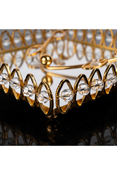 Hinora Boncuklu Aynalı Kare Uçurtmaz Peçetelik 19x19x4cm