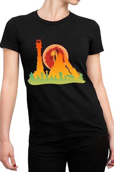 OEM Tricou dama Lord of the Rings Mountain Trip Save World Protect
