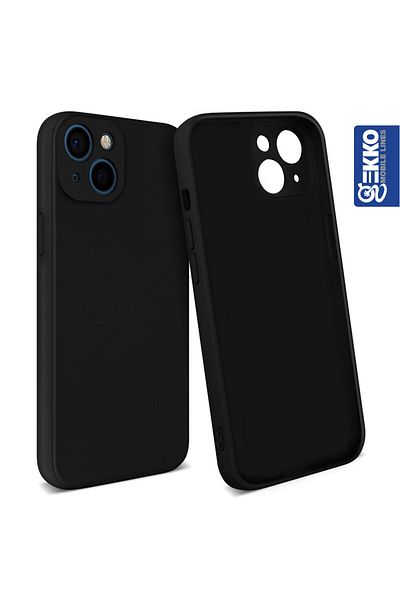Gekko Mobile Husă din silicon pentru iPhone 13 Mini - mată, ultrasubțire, decupaje pentru cameră, 0.3mm, anti-amprentă, neagră