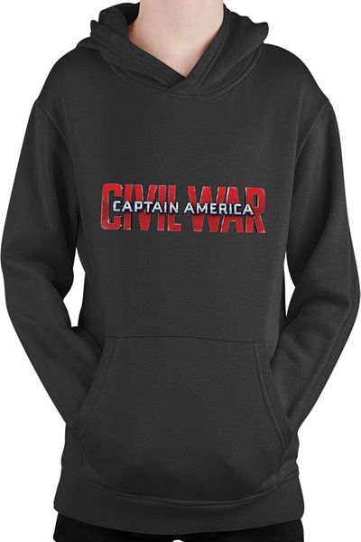 OEM Kids Hoodie Captain America Logo Civil Avengers Nice Beautiful Bold