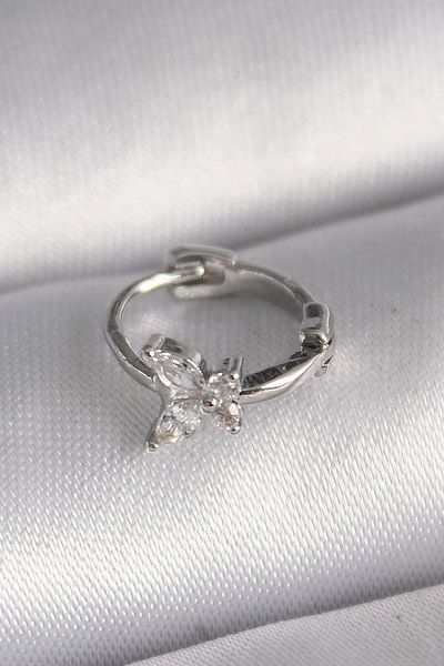 CONAHOME 316L Steel Silver Color Zircon Stone Butterfly Model Tragus Piercing - Tj-Pr1321