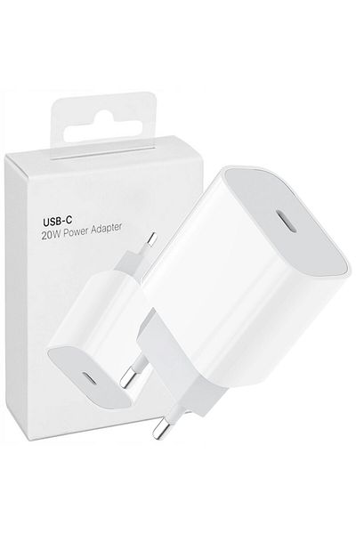 D&K WONDER Charger Adapter for iPhone 14/13/12/11 USB Type C, 20W, White